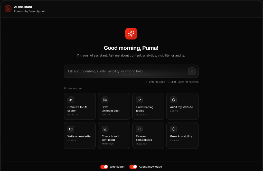 AI Assistant Mockup